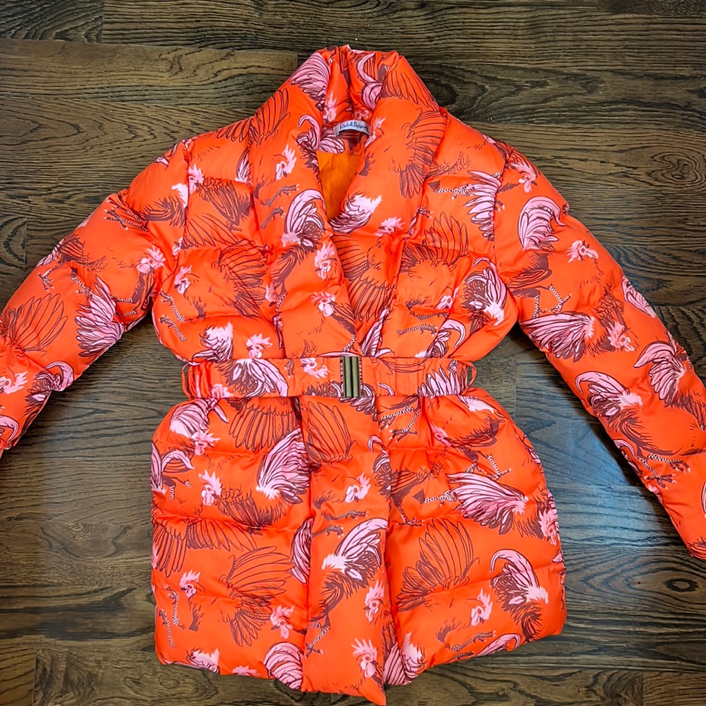 Rachel Antonoff Printed Puffer Jacket Size X-Small